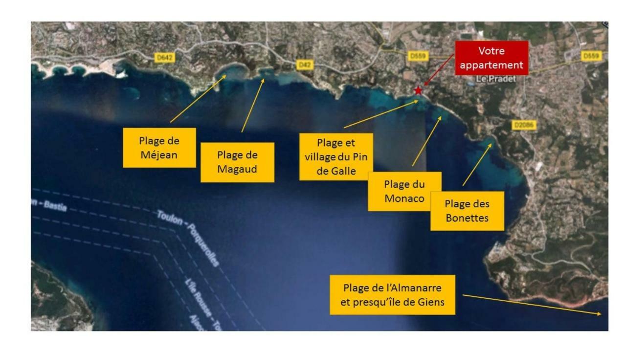 **** Beau T2 De 40 M2, Jardin De 70M2, Au Calme, A 50 Metres De La Plage Le Pradet Eksteriør bilde
